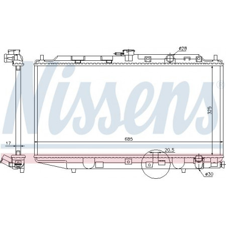 Termosifone. raffreddamento motore Radiatore motore Adattamento manuale. HONDA CIVIC II CIVIC IV CRX I CRX II 1.5-1.6 HONDA CIVIC IV (EC, ED, EE), Hatchback, 09.1987 - 10.1993 Nissens 62276