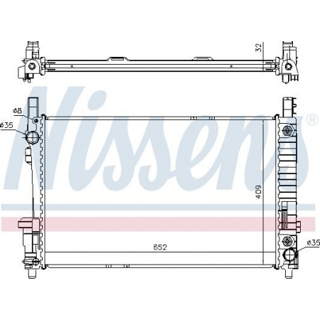 Radiator. engine cooling Engine radiator with the first matching elements fits. MERCEDES A W169 B SPORTS TOURER W245 1.5-Elec MERCEDES-BENZ B-CLASS (W245), Hatchback, 03.2005 - 11.2011 Nissens 62799A
