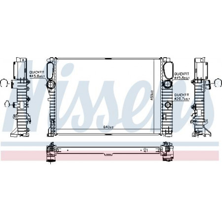 Radiator. engine cooling Engine radiator with the first matching elements fits. MERCEDES CLK C209 CLS C219 E T-MODEL S211 E W MERCEDES-BENZ E-CLASS T-Model (S211), Touring, 02.2003 - 07.2009 Nissens 62796A