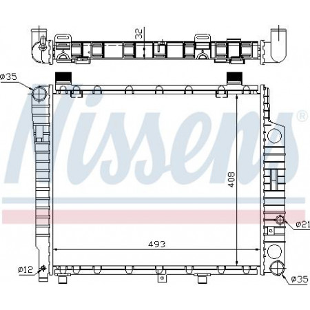 Termosifone. raffreddamento del motore Si adatta al radiatore motore automatico. MERCEDES C T-MODEL S202 C W202 E W210 2.0D-2.2D MERCEDES-BENZ CLASSE C T-Model (S202), Touring, 06.1996 - 03.2001 Nissens 62754A