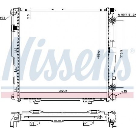 Radiador. Refrigeración del motor Se adapta al radiador del motor automático. MERCEDES 124 C124 124 T-MODEL S124 124 W124 2,0-2,3 MERCEDES-BENZ KOMBI (S124), Touring, 09,1985 - 12,1993 Nissens 62751A