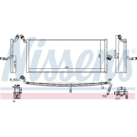 Intercooler. compresor Radiator motor lichid intercooler MERCEDES CLS C218 CLS SHOOTING BRAKE X218 E A207 E C207 MERCEDES-BENZ E-CLASS T-Model (S212), Turism, 08.2009 - 12.2016 Nissens 627047