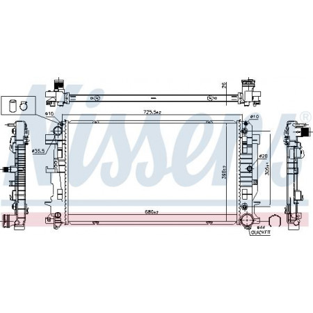 Termosifone. raffreddamento del motore Si adatta al radiatore motore automatico. MERCEDES SPRINTER 35-T B906 SPRINTER 35-T B907 SPRINTER 35-T B907 B MERCEDES-BENZ SPRINTER 3-t Tourer (907), Autobus, 02.2018 - Nissens 627062