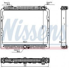 Radiador. refrigeración del motor Radiador de motor compatible con bastidor EURO 6. MERCEDES ACTROS MP4 - MP5 ANTOS AROCS 471.943-OM936.916 07.1 MERCEDES-BENZ ANTOS (963-0-C), 07.2012 - Nissens 627002