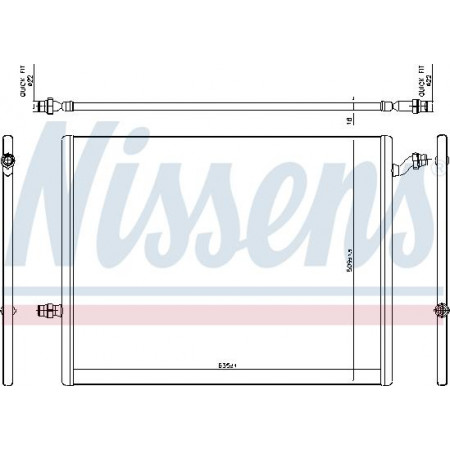 Intercooler. compressor Nissens motor radiador 627024