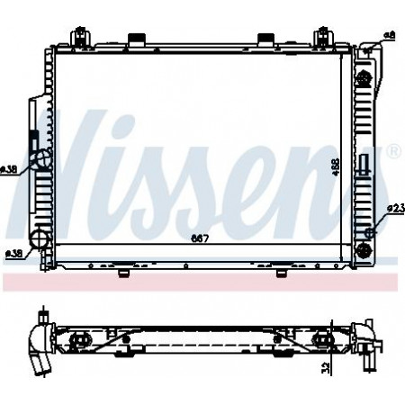 Radiador. resfriamento do motor O radiador do motor se encaixa. MERCEDES S W140 3.2 MERCEDES-BENZ S-CLASS (W140), Sedan, 02.1991 - 10.1998 Nissens 62713A