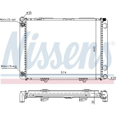 Termosifone. raffreddamento del motore Il radiatore del motore si adatta. MERCEDES 190 W201 2.5D MERCEDES-BENZ 190 (W201), Berlina, 10.1982 - 08.1993 Nissens 62734A