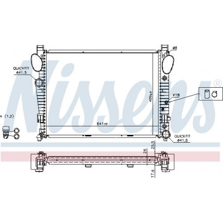 Radiador. refrigeración del motor Se monta el radiador del motor con los primeros elementos correspondientes. MERCEDES S W220 2.8-3.2-3.7 MERCEDES-BENZ CLASE S (W220), Sedán, 09.1998 - 08.2005 Nissens 62774A