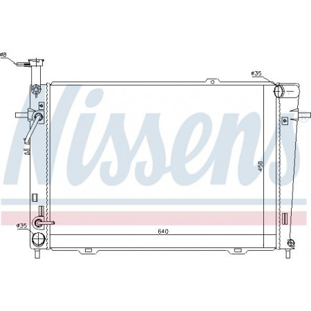 Radiateur. Refroidissement du moteur Le radiateur moteur automatique-manuel s'adapte. HYUNDAI TUCSON KIA SPORTAGE II 2.0-2.7 KIA SPORTAGE (JE_, KM_), Crossover, 09.2004 - Nissens 67479