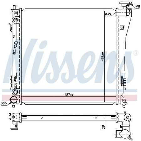 Termosifone. raffreddamento del motore Si adatta al radiatore motore automatico. HYUNDAI I40 I I40 I CW 1.7D HYUNDAI i40 (VF), Berlina, 03.2012 - Nissens 67552