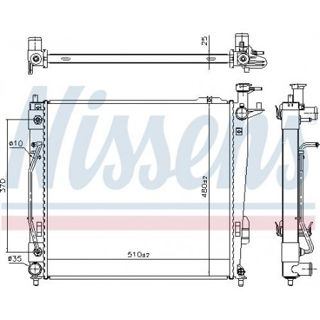Termosifone. raffreddamento del motore Si adatta al radiatore motore automatico. HYUNDAI GRAND SANTA FE SANTA FE II SANTA FE III SANTA FE II-SUV 2.0 HYUNDAI SANTA FE II (CM), Crossover, 10.2005 - 03.2015 Nissens 675046