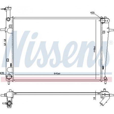 Radiator. engine cooling Engine radiator Manual fits. HYUNDAI TUCSON TUCSON-SUV KIA SPORTAGE II 2.0-2.0LPG KIA SPORTAGE (JE_, KM_), Crossover, 09.2004 - Nissens 675003