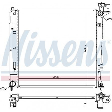 Termosifone. raffreddamento del motore Radiatore del motore Manuale con i primi elementi adatti. HYUNDAI IX35 KIA SPORTAGE III 1.7D-2.0 HYUNDAI ix35 (LM, EL, ELH), Crossover, 08.2009 - Nissens 675019
