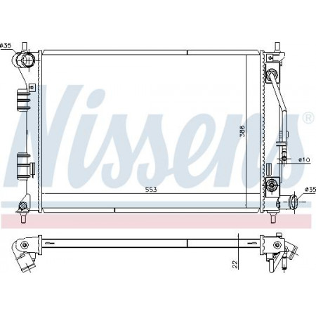 Radiador. Refrigeración del motor Se adapta al radiador del motor automático. HYUNDAI ELANTRA V I30 KIA CEED CERATO III SOUL I 1.6-1.8-2.0 HYUNDAI i30, Compartimento, 05.2013 - Nissens 675014