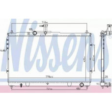 Radiator. engine cooling Engine radiator fits. HYUNDAI H-1 CARGO H-1 TRAVEL 2.5D HYUNDAI H-1 (TQ), Cargo, 09.2007 - Nissens 67097