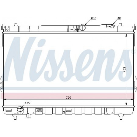 Radiator. motorkoeling Motorradiator past. HYUNDAI SANTA FE I 2.0D HYUNDAI SANTA FE I (SM), Crossover, 11.2000 - 03.2006 Nissens 67031