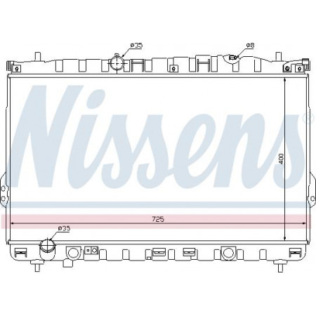 Radiator. engine cooling Engine radiator fits. HYUNDAI HIGHWAY TRAJET TRAJET-MINIVAN 2.0-2.0D-2.7 HYUNDAI TRAJET (FO), Van, 01.2000 - 07.2008 Nissens 67032
