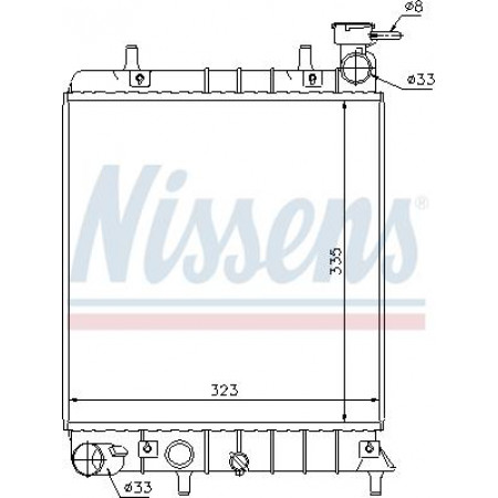 Termosifone. raffreddamento motore Radiatore motore Adattamento manuale. HYUNDAI ACCENT II 1.3-1.5 HYUNDAI ACCENT II (LC), Berlina, 09.1999 - 11.2017 Nissens 67022