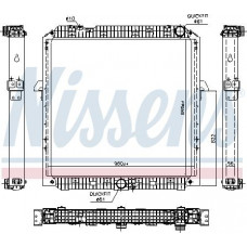 Radiador. refrigeración del motor Radiador de motor con bastidor bajo compatible con EURO 6. MERCEDES ACTROS MP4 - MP5 ANTOS AROCS 471.943-OM936.9 MERCEDES-BENZ ACTROS MP4 / MP5 (963-0-C), 07.2011 - Nissens 67191