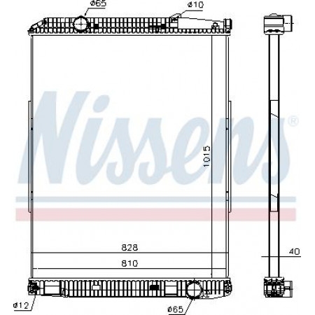 Kühler. Motorkühlung Motorkühler ohne Rahmen passt. MERCEDES TOURO O 500 TRAVEGO O 580 OM457.915-OM542.966 10.99- MERCEDES-BENZ TRAVEGO (O 580), Bus, 10.1999 - Nissens 671690