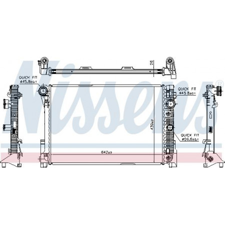 Radiator. motorkoeling Motorradiator past. MERCEDES C C204 C T-MODEL S204 C W204 E A207 E C207 E T-MODEL S212 E W212 G MERCEDES-BENZ E-KLASSE T-Model (S212), Touring, 08.2009 - 12.2016 Nissens 67168