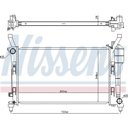 Termosifone. raffreddamento motore Radiatore motore Adattamento manuale. MERCEDES A W169 B SPORTS TOURER W245 1.5-1.7 MERCEDES-BENZ CLASSE B (W245), Hatchback, 03.2005 - 11.2011 Nissens 67106