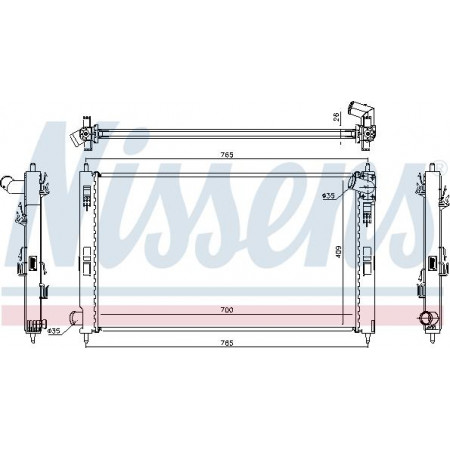 Radiator. engine cooling Engine radiator with the first matching elements fits. CITROEN C4 AIRCROSS C-CROSSER C-CROSSER ENTER MITSUBISHI ASX (GA_W_), Van, 06.2010 - Nissens 67359