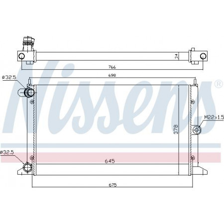 Radiador. resfriamento do motor O radiador do motor se encaixa. FORD GALAXY I GALAXY MK I SEAT ALHAMBRA VW SHARAN 1.8-2.0LPG VW SHARAN (7M8, 7M9, 7M6), Van, 05.1995 - 03.2010 Nissens 67304