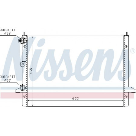 Radiator. engine cooling Engine radiator with the first matching elements fits. FORD GALAXY I GALAXY MK I SEAT ALHAMBRA VW SH SEAT ALHAMBRA (7V8, 7V9), Van, 04.1996 - 03.2010 Nissens 67303