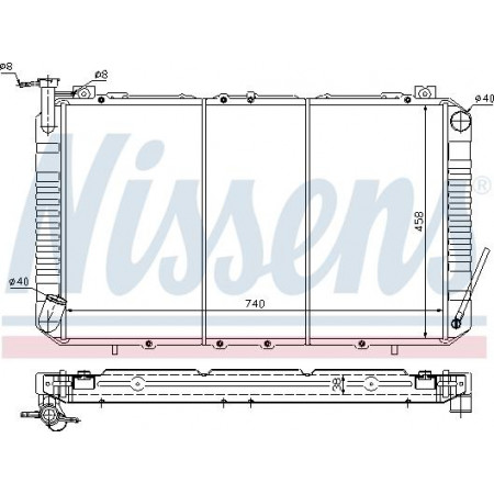 Radiator. motorkoeling Motorradiator past. NISSAN PATROL GR IV 2.8D NISSAN PATROL GR IV (Y60, GR), Crossover, 01.1986 - 02.1998 Nissens 67327