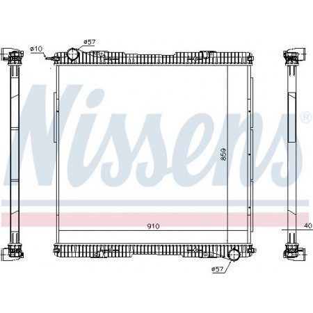Termosifone. raffreddamento del motore Il radiatore del motore senza telaio è adatto. SCANIA PGRT DC09.108-DT12.18 03.04- SCANIA P,G,R,T - serie (N320), 01.2003 - Nissens 672920