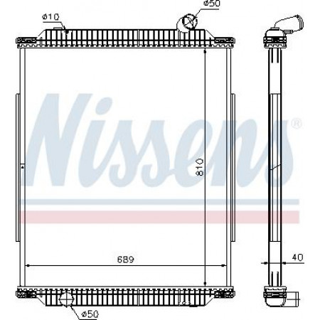 Radiator. racire motor Radiator motor fara cadru se potriveste. RVI PREMIUM dCi11B-43-dCi11G 08.00- RENAULT TRUCKS PREMIUM, 04.1996 - Nissens 672450