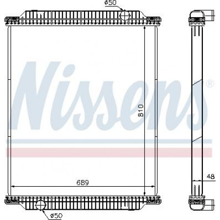 Radiateur. refroidissement du moteur Radiateur moteur avec tuyau supplémentaire sans cadre. MAN NG NL NU SOLARIS ALPINO URBINO I URBIN MAN NL (A37), Autobus, 09.1988 - Nissens 67218