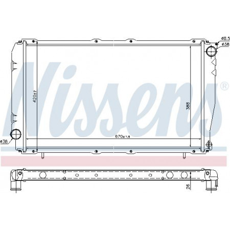 Radiator. motorkoeling Motorradiator past. SUBARU IMPREZA LEGACY I 2.0 SUBARU IMPREZA (GFC), Compartiment, 01.1993 - 12.2000 Nissens 67740