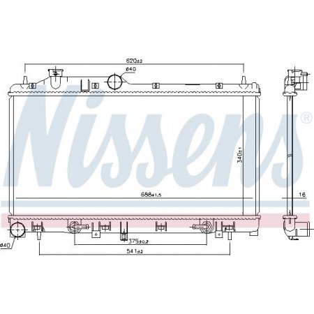 Radiator. engine cooling Automatic-Manual engine radiator fits. SUBARU FORESTER IMPREZA LEGACY IV OUTBACK XV 1.5-2.5 SUBARU IMPREZA (GR, GH, G3), Hatchback, 03.2007 - 05.2014 Nissens 67741