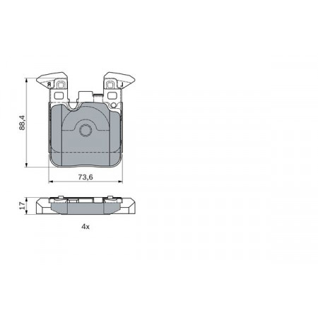 Conjunto de pastilhas de freio a disco Conjunto de pastilhas de freio traseiro se encaixa. BMW 1 F20 1 F21 2 F22 F87 2 F23 3 F30 F80 3 F31 3 GRAN TURI BMW 2 (F22, F87), Compartimento, 10.2012 - BOSCH 0 986 494 948