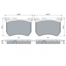 Set of brake pads.disc brake Set of brake pads Front fits. MERCEDES S W222 V222 X222 SL R231 2.9D-4.7 01.12- MERCEDES-BENZ SL (R231), Convertible, 01.2012 - BOSCH 0 986 494 985