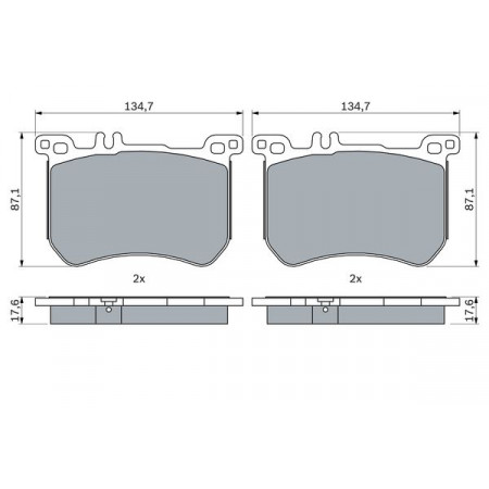 Set remblokken.schijfrem Set remblokken Voor past. MERCEDES S W222 V222 X222 SL R231 2.9D-4.7 01.12- MERCEDES-BENZ S-KLASSE (W222, V222, X222), Sedan, 05.2013 - BOSCH 0 986 494 985