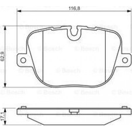 Bremsbelagsatz LAND ROVER RANGE ROVER SPORT (L320), Crossover, 02.2005 - 03.2013 BOSCH 0 986 494 409