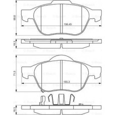 Satz Bremsbeläge TOYOTA AVENSIS I (_T22_), Touring, 09.1997 - 02.2003 BOSCH 0 986 494 485