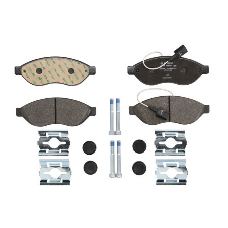 Set placute frana.frana disc Set placute frana Fata cu instructiuni de montare cu un tampon de amortizare se potriveste. CITROEN PEUGEOT BOXER (250), Cadru de sprijin, 04.2006 - BOSCH 0 986 494 591