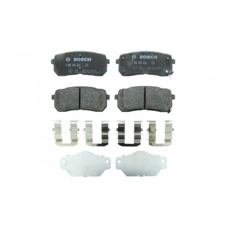 Conjunto de pastilhas de freio a disco Conjunto de pastilhas de freio traseiro se encaixa. HYUNDAI H-1 CARGO H-1 TRAVEL IX55 KIA CARNIVAL II CARNAVAL KIA CARNIVAL / GRAND CARNIVAL III (VQ), Dubita, 09.2005 - BOSCH 0 986 494 608