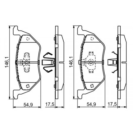 Jeu de plaquettes de frein. Jeu de plaquettes de frein arrière. FORD MAVERICK FORD USA ESCAPE MAZDA TRIBUTE 2.0-2.3-3.0 03. FORD MAVERICK II (1N2), Crossover, 02.2001 - BOSCH 0 986 494 683