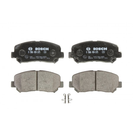 Conjunto de pastilhas de freio para freio a disco Conjunto de pastilhas de freio dianteiro com pastilha de amortecimento. MAZDA CX-5 2.0-2.2D-2.5 11.11- MAZDA CX-5 (KE, GH), Crossover, 11.2011 - 02.2017 BOSCH 0 986 494 675