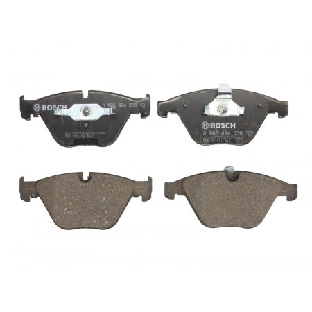 Jeu de plaquettes de frein.Frein à disque Jeu de plaquettes Avant avec instructions de montage avec serrure et plaquette d'amortissement pour BMW Z4 ROADSTER II (E89), Roadster, 02.2009 - 08.2016 BOSCH 0 986 494 036