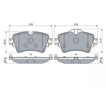 Set of brake pads.disc brake Set of brake pads Front fits. BMW 2 F45 2 GRAN TOURER F46 X1 F48 X2 F39 MINI F55 F56 F57 C BMW 2 Active Tourer (F45), Dubita, 11.2013 - BOSCH 0 986 494 809