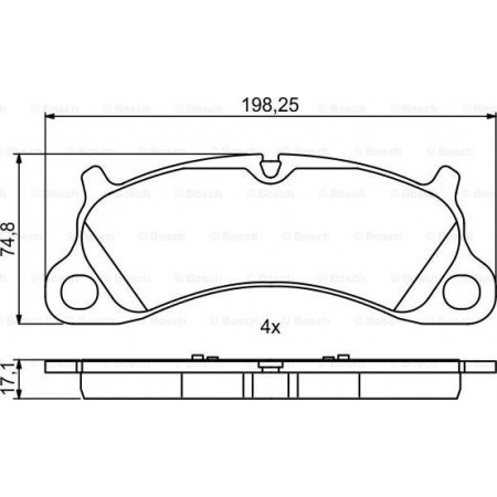 Kit pastiglie freno PORSCHE BOXSTER Spyder (981), Spider, 01.2015 - BOSCH 0 986 494 806