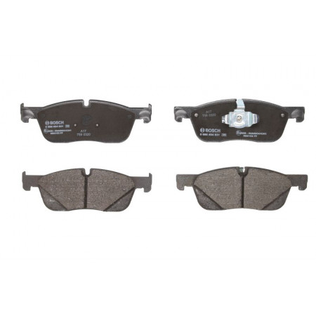 Remblokkenset.schijfrem Blokkenset rem Voorzijde voorzien van slot waar een dempingsblok op past. JAGUAR E-PACE F-PACE XE X JAGUAR E-PACE (X540), Crossover, 09.2017 - BOSCH 0 986 494 831