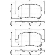 Remblokkenset CHEVROLET COBALT, Sedan, 11.2003 - BOSCH 0 986 494 306