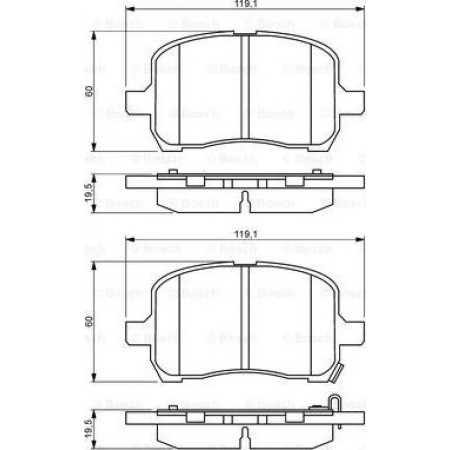 Remblokkenset CHEVROLET MALIBU III, Hatchback, 10.2003 - 12.2008 BOSCH 0 986 494 306